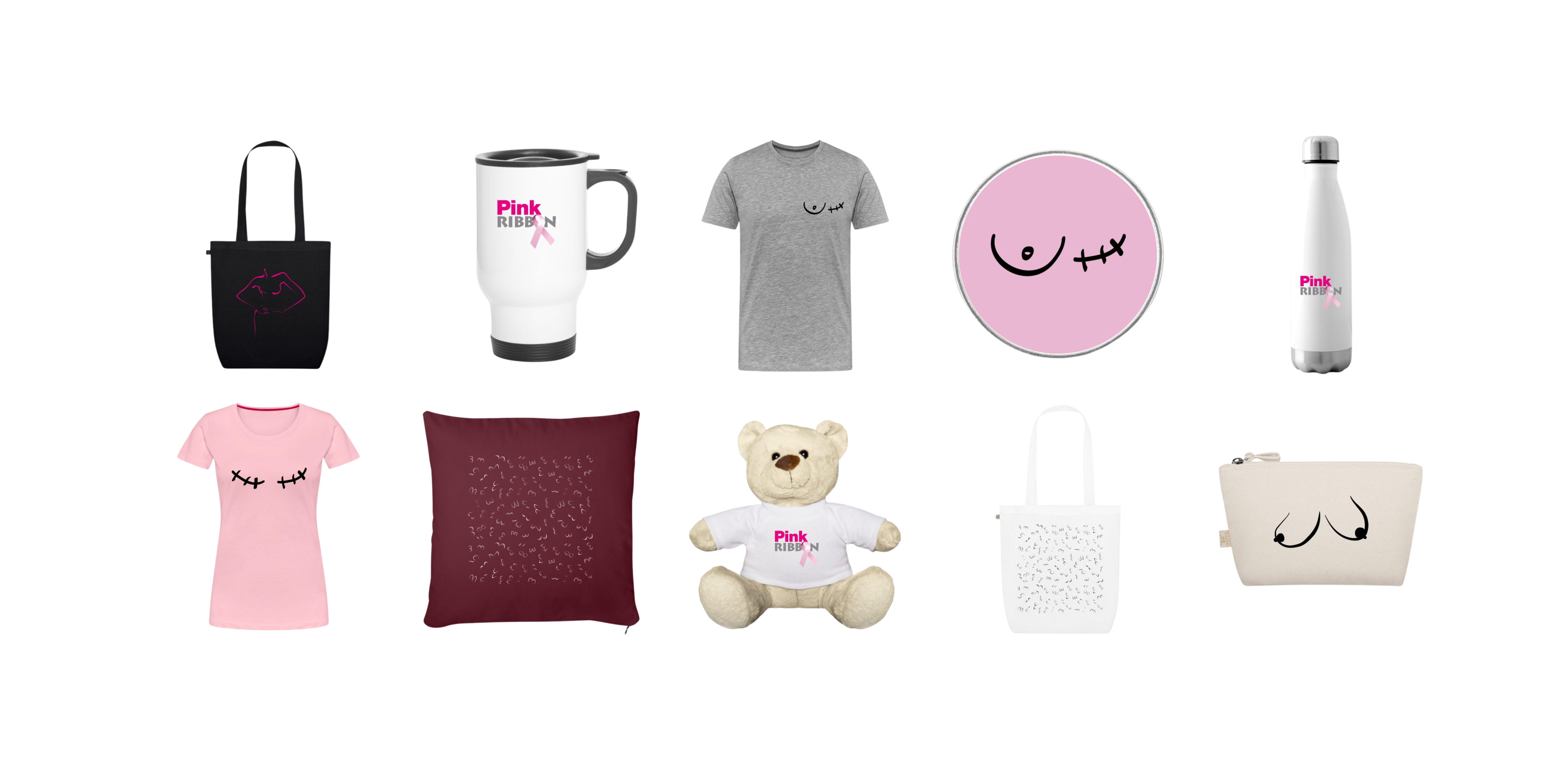 Pink Ribbon produits webshop merchandise