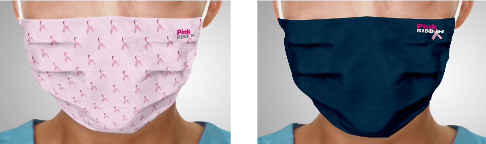 Mondmaskers roze blauw